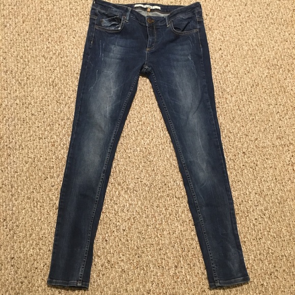 Topshop Denim - Dark Wash Skinny Jeans